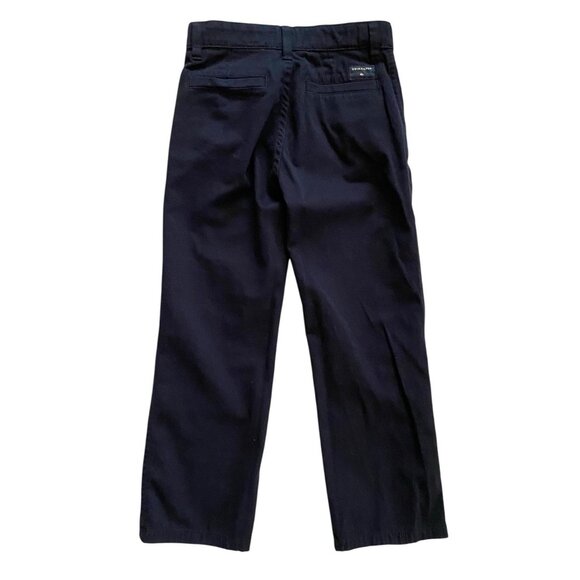 Quiksilver Boys Black Regular Fit Straight Leg Pants Size 7 Skater Surfer Logo - Picture 3 of 9
